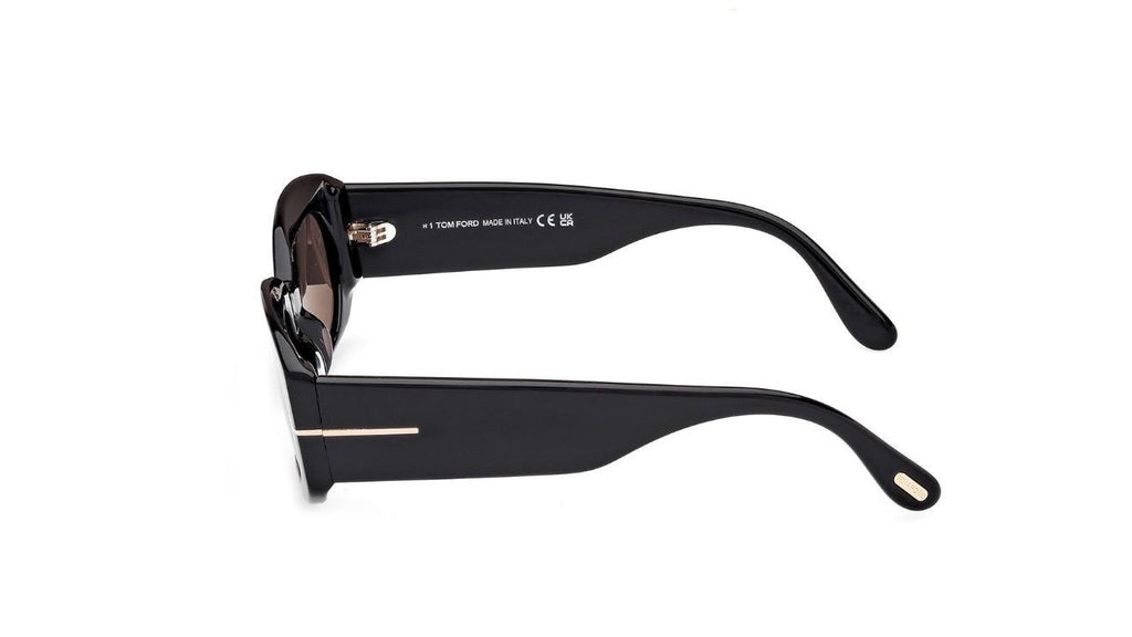 TOM FORD CIELLE - OCCHIALI DA SOLE - GLOSSY BLACK SMOKE GRAY
