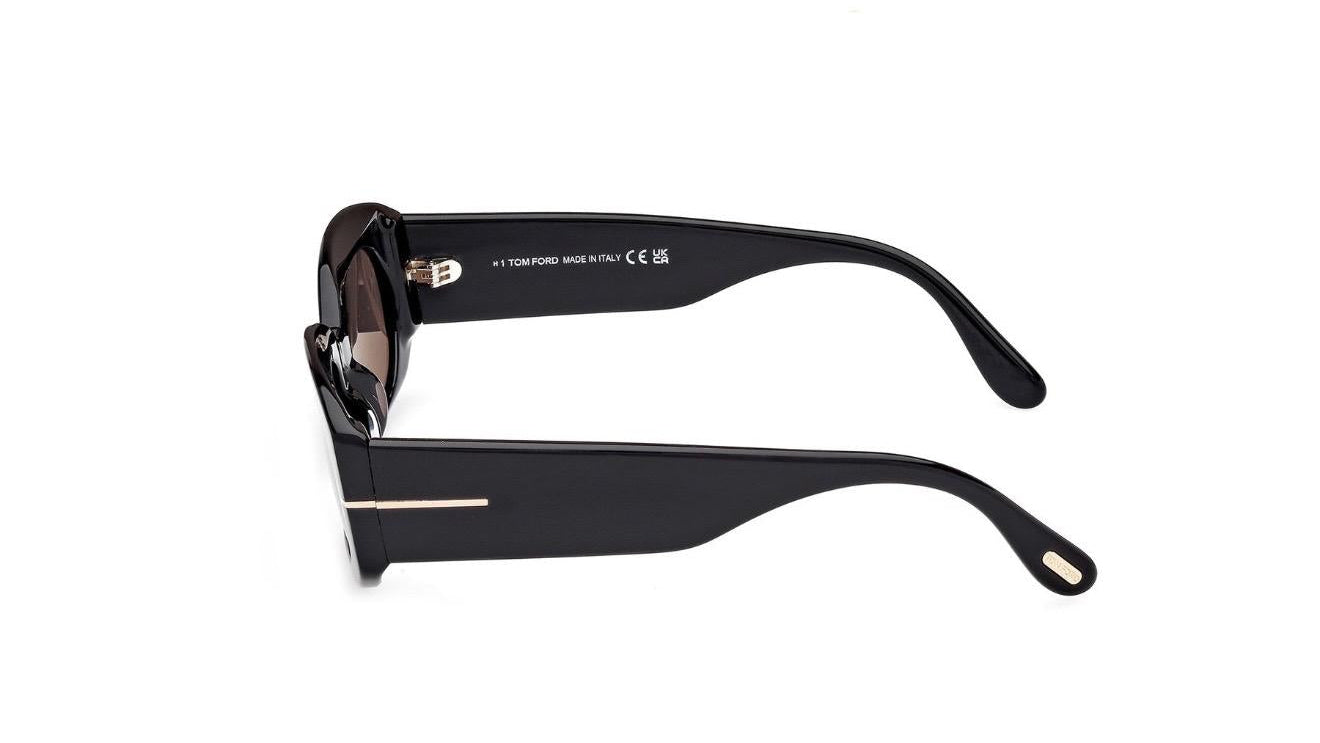 TOM FORD CIELLE - OCCHIALI DA SOLE - GLOSSY BLACK SMOKE GRAY