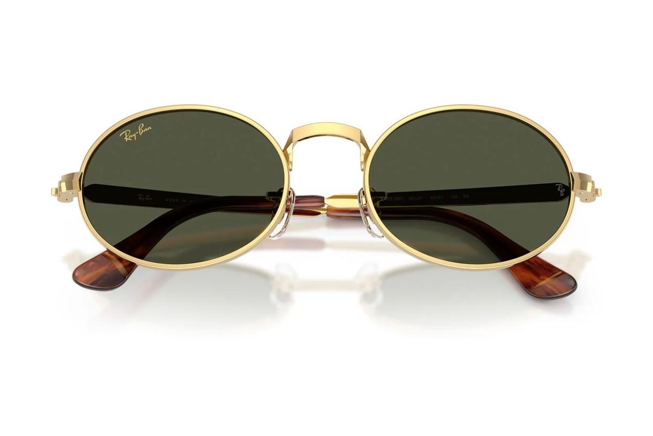 Ray-Ban Occhiali da Sole RB3931 001/31 x ASAP Rocky Oro Arista/Verde Unisex